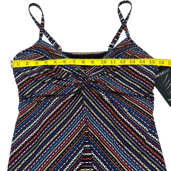 MiracleSuit Shimmer Links Love Knot Tankini Top Size 10 - Picture 13 of 16